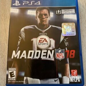 Madden NFL 18 PS4 Game - Blue Case